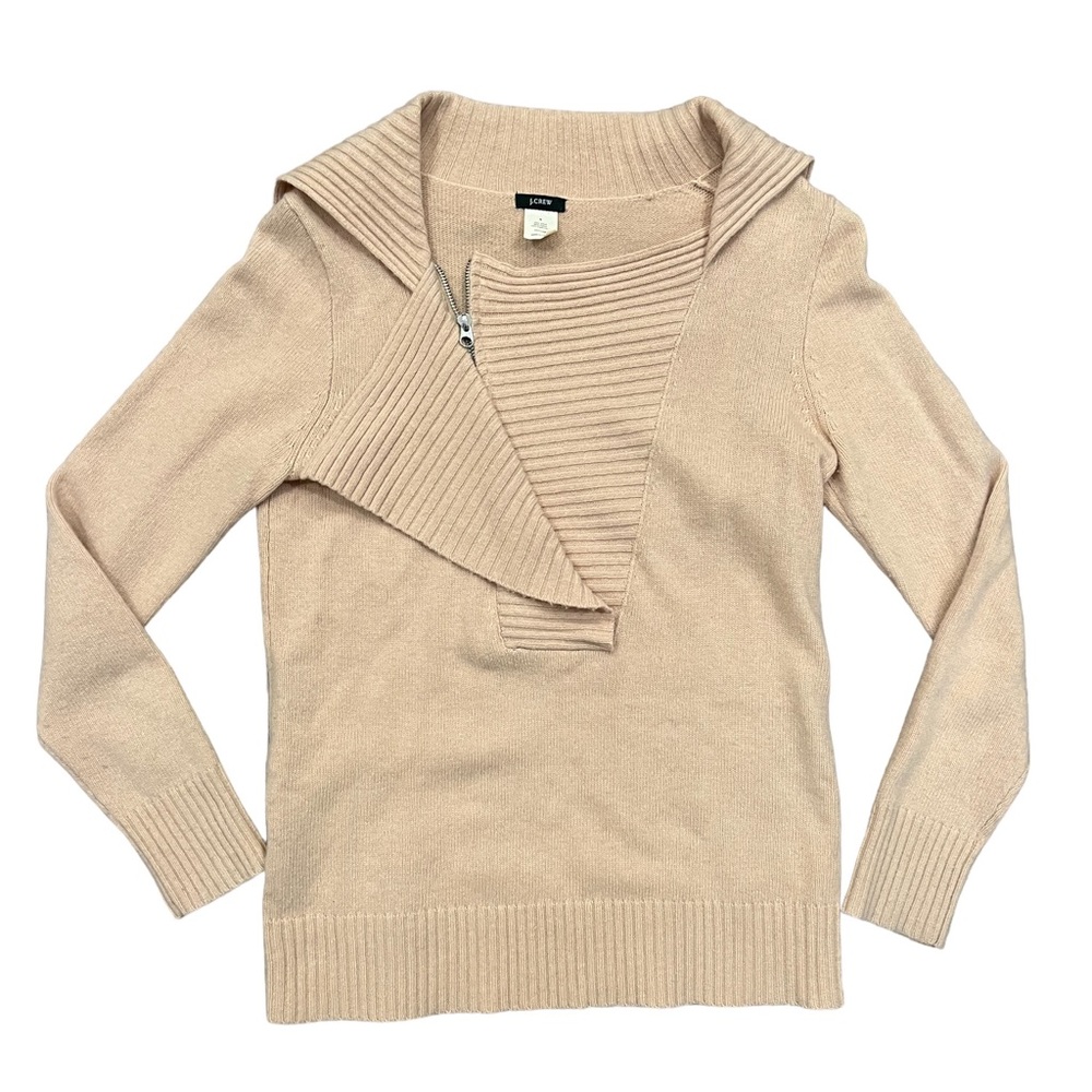 J. Crew Wool Henley Zip Sweater Size S